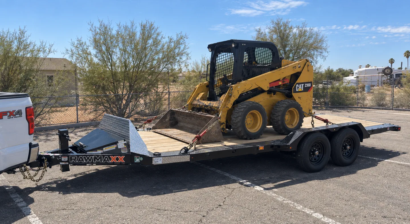 Illustration of compact equipment on the RawMaxx SLX trailer